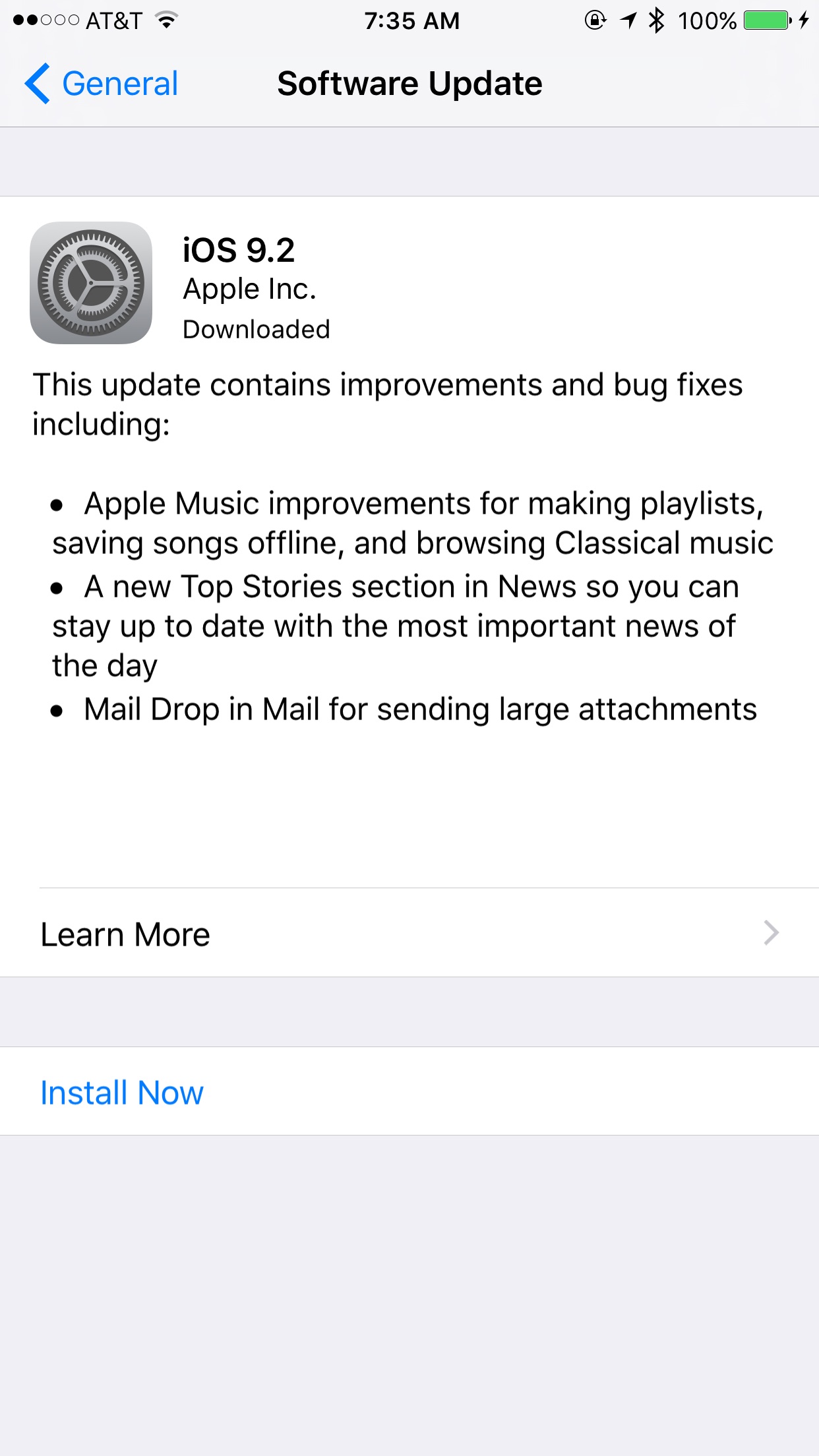 iOS 9.2 update