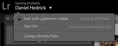  Signing into my Adobe account in Lightroom 