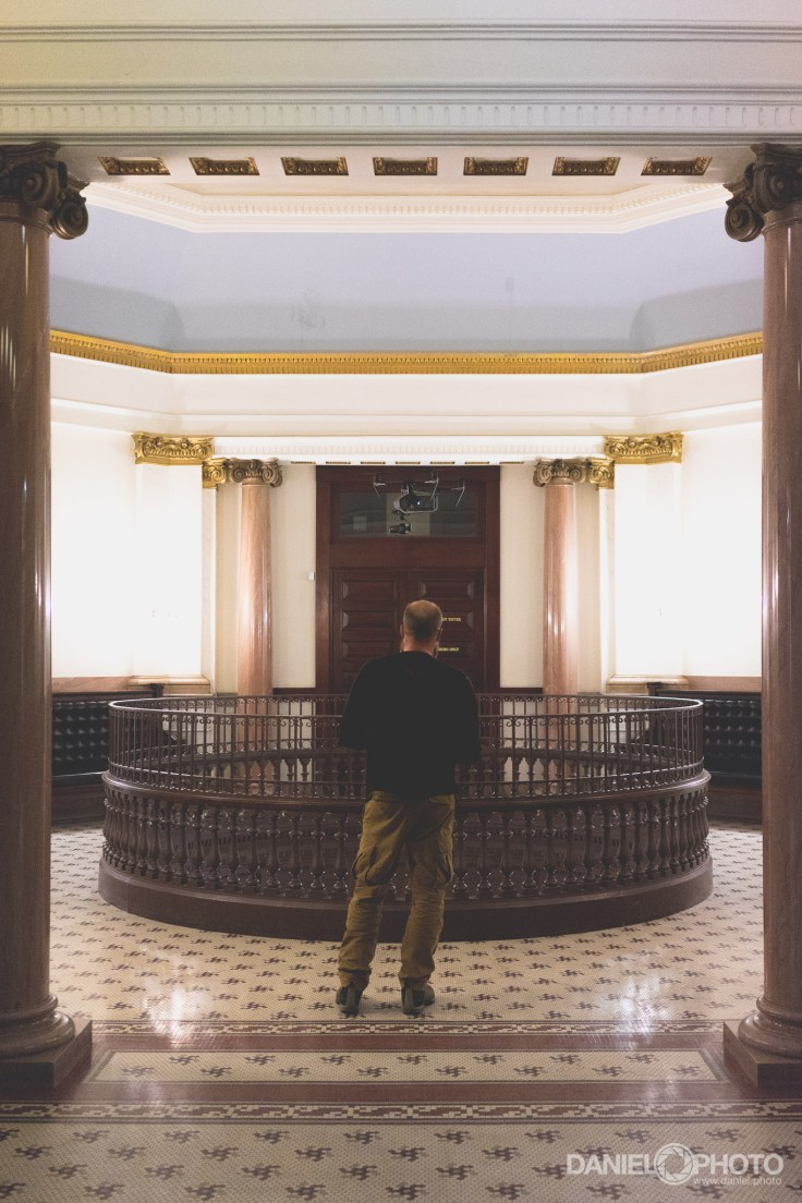  It's hard to see the Inspire, but it's there. Shooting straight down to the first floor. 